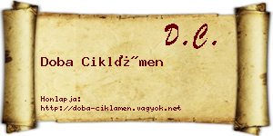 Doba Ciklámen névjegykártya